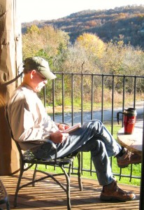 My dear husband studies the Bible every morning.