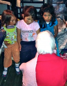 Millie teaches Colombian children about Jesus during a January 2014 missions trip.